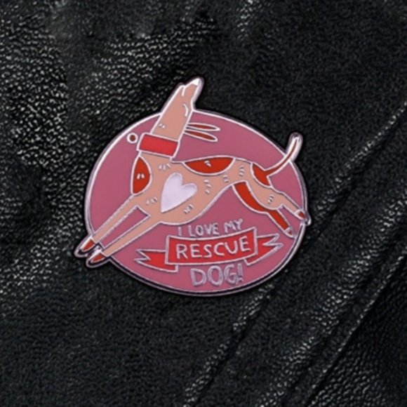 Love my RESCUE DOG Collectible Enamel Pin NEW! 814 - Picture 4 of 7